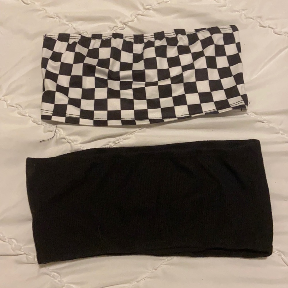 black & tile tube tops